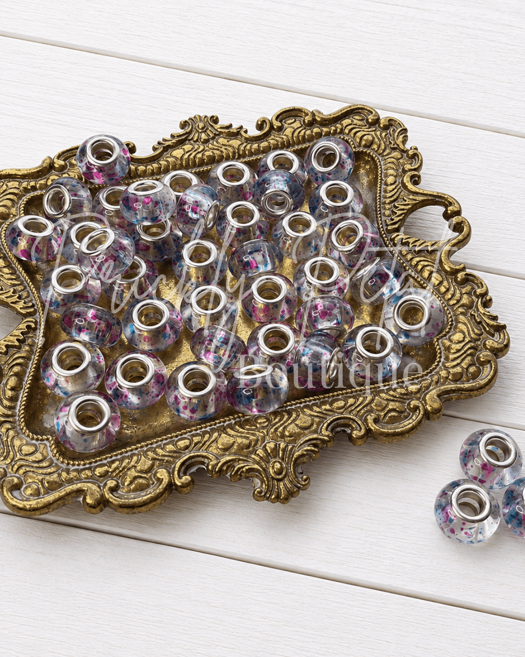 European Large Hole Bead- Confetti Splash - Prickly Petal Boutique