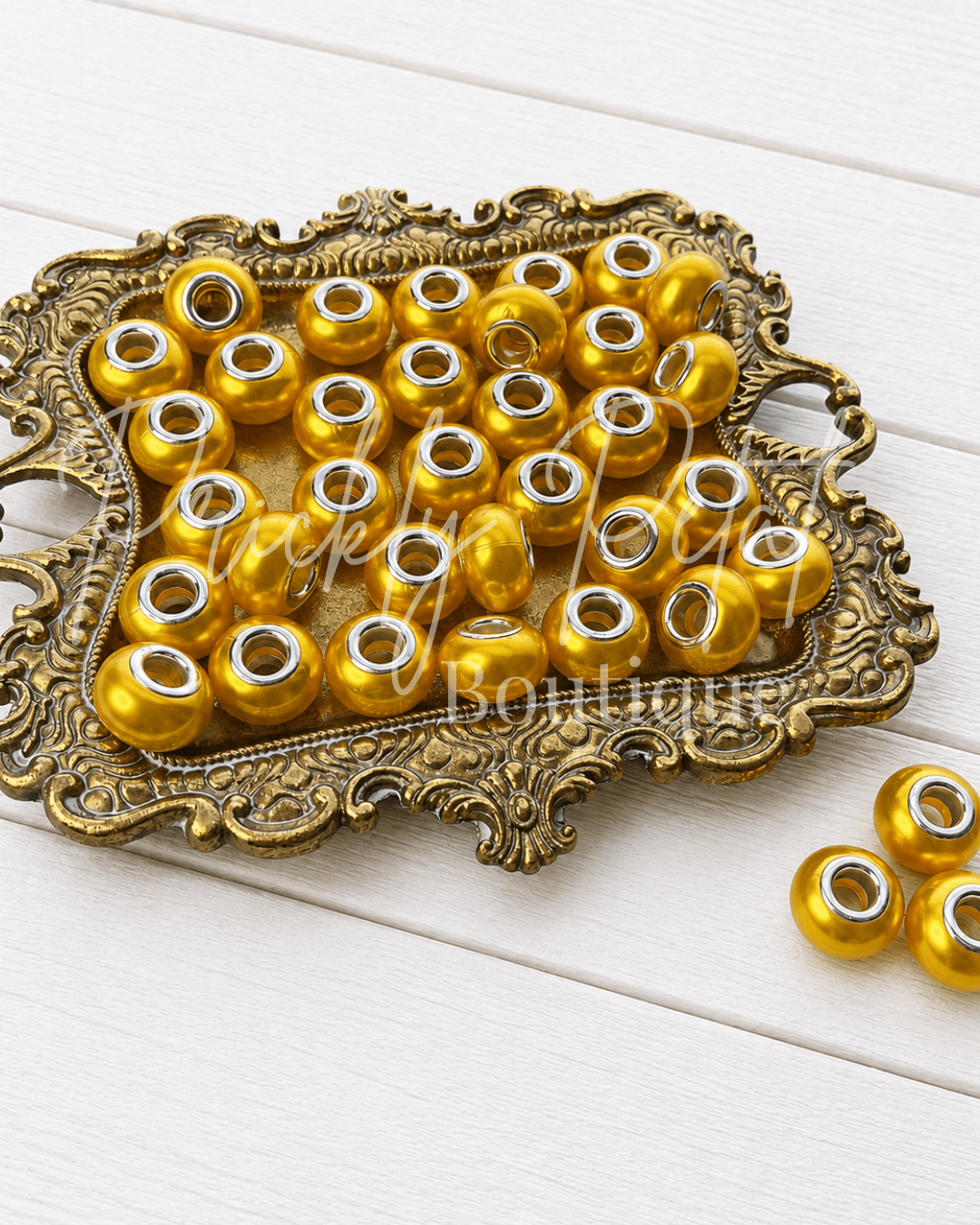European Large Hole Bead- Golden Hour - Prickly Petal Boutique