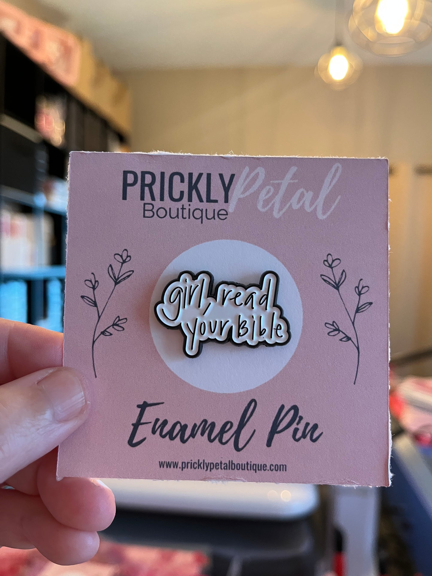 Girl, read your Bible pin|Christian Enamel Pin