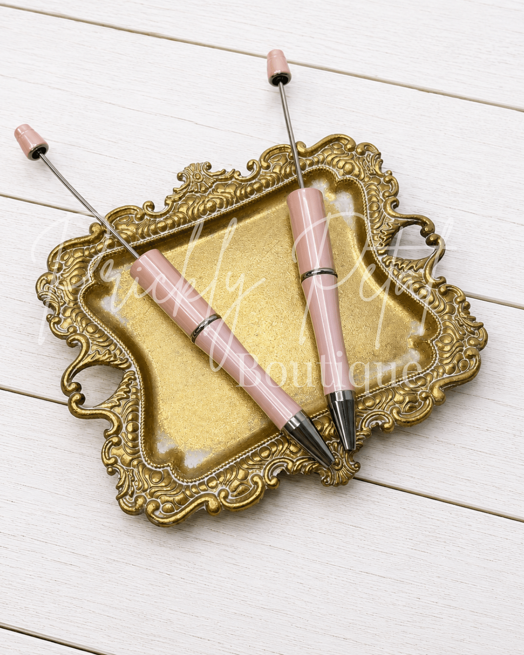 Pink UV Plated Beadable Pen - Prickly Petal Boutique