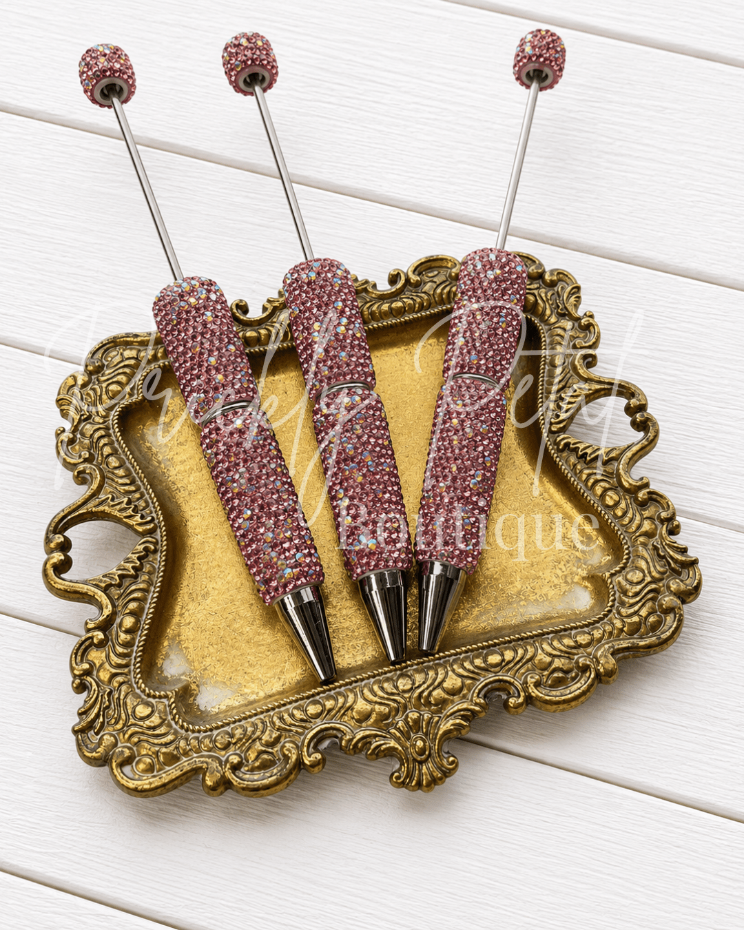 Beadable Rhinestone Pen- Bright Pink - Prickly Petal Boutique