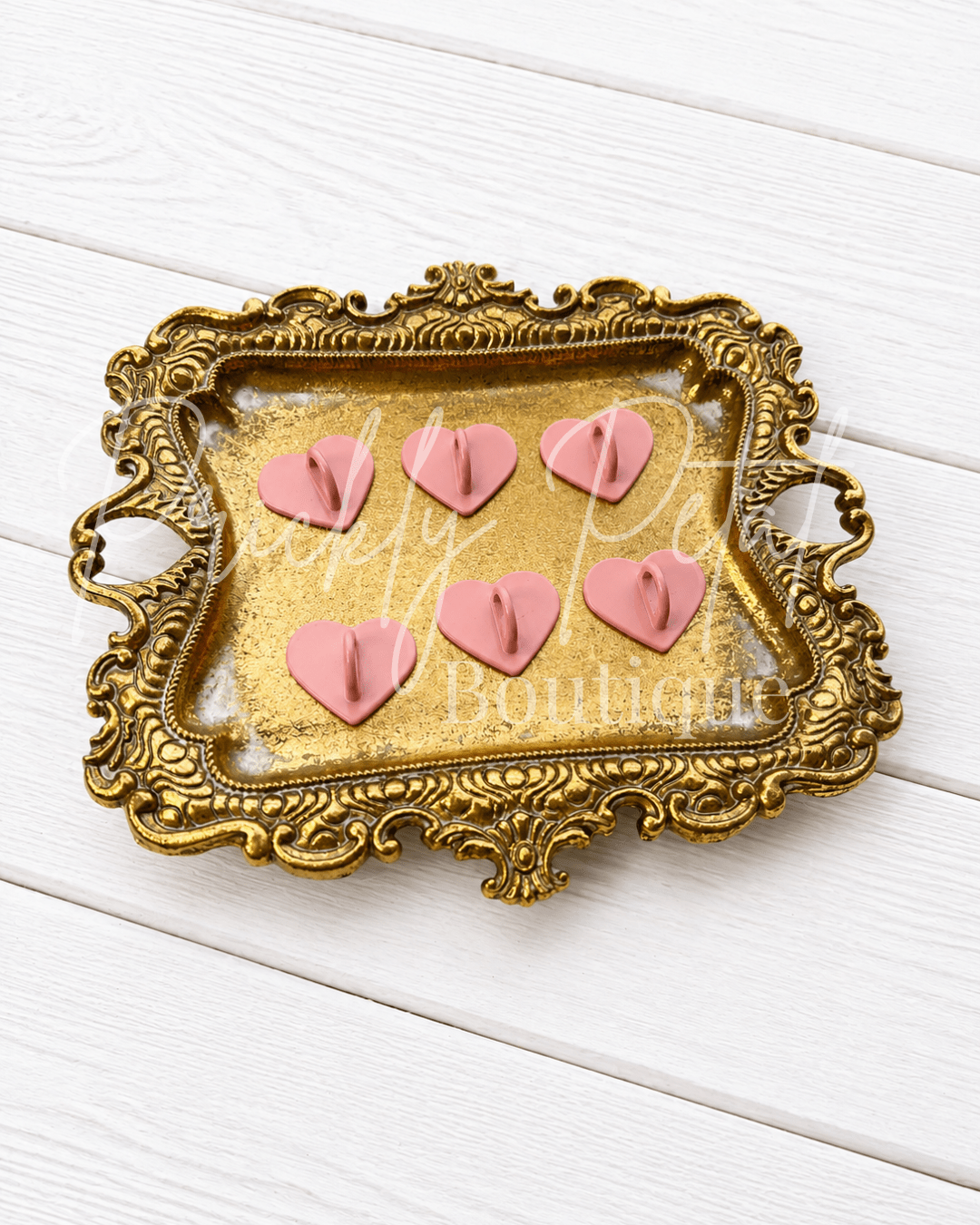 Heart-Shaped Phone Charm Hooks- Light Pink - Prickly Petal Boutique
